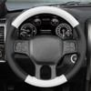 MEWANT Dodge RAM DIY Stitching Steering Wheel Cover Wrap for