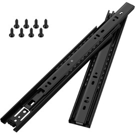 KINGO HOME Full extension drawer slides,12 inches,1 pair of side-mounted metal ball bearing drawer slides,available in 10,12,14,16,22 inches,100 lbs load capacity,suitable for cabinet,wardrobe,kitchen