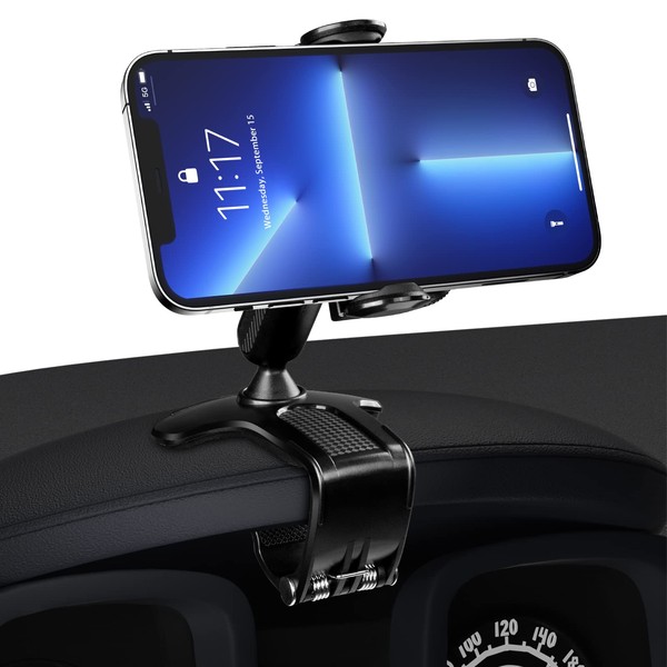 Ninonly Car Clip, Car Smartphone Stand, 360° Rotation, Clip Type, Smartphone Holder, Car Clip, One-Handed Operation, Car Holder, Clip, Suitable for Dashboards, Stability, Cars, Smartphone Holder,