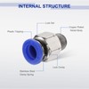 sourcing map Push to Connect Fitting 8mm Tube OD x
