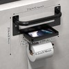 Toilet Paper Holder with Assist Bar - Matte Black Bathroom