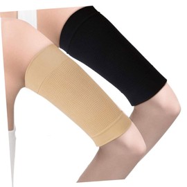 LALAFINA 2pairs Sports Arm Sleeves High Elastic Compression Sleeves for Women Breathable Yoga and Outdoor Exercise Sun Lightweight and Portable Skin Tone