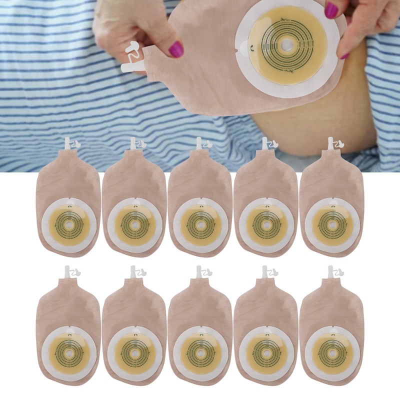 10pcs Colostomy Bags Ostomy Supplies One Piece Drainable Ostomy Pouch