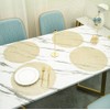 Round Gold Placemats, 6 Pack Decorative Placemats Round Placemat PVC