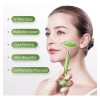 Rodillo De Jade Natural 3 En 1 Y Gua Sha