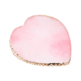 SAFIGLE Heart Shaped Nail Art Palette Resin Manicure Color Mixing Tray for Pigment Blending Easy to Clean Smooth Surface for Nail Art and Makeup Applications