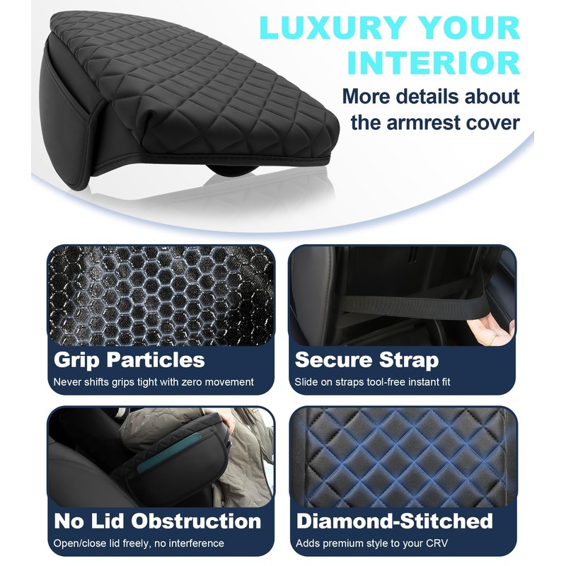 SDPVorn Center Console Armrest Cover for Honda CRV 2017-2022 Accessories