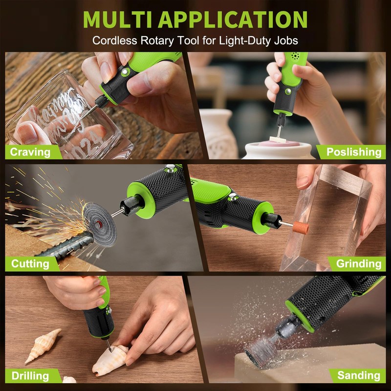 WorkBless 8V Cordless Rotary Tool: Rotary Tool Kit with 103pc