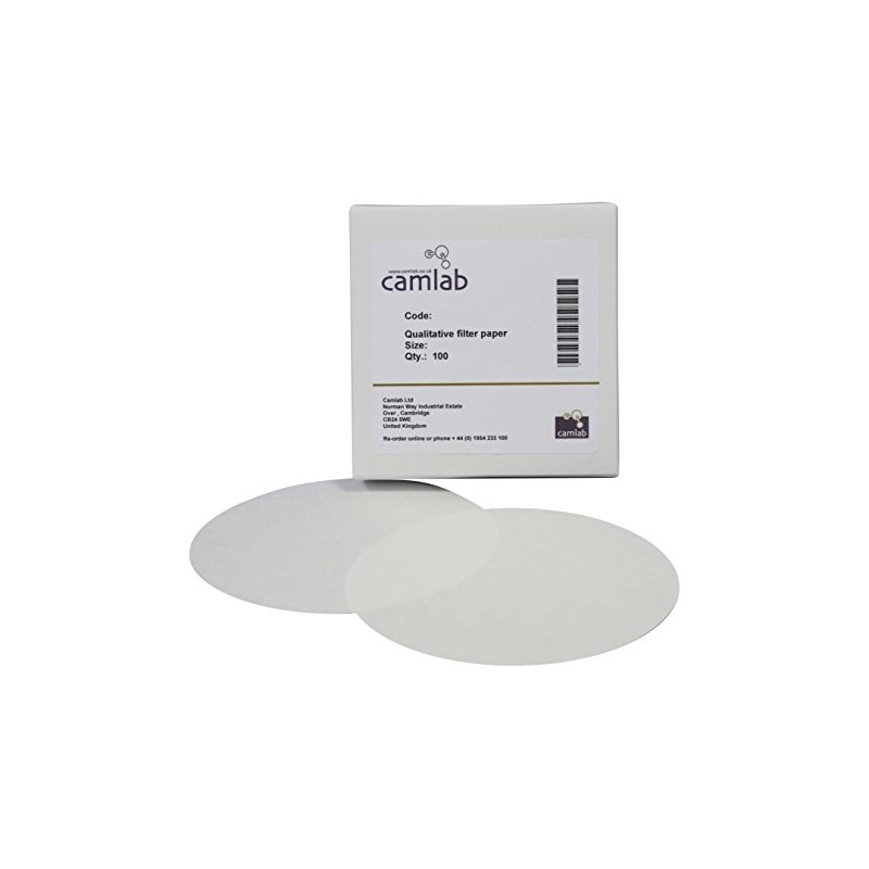 Camlab 1171070 Grade 111 [4] Qualitative Filter Paper, Fast Filtering,