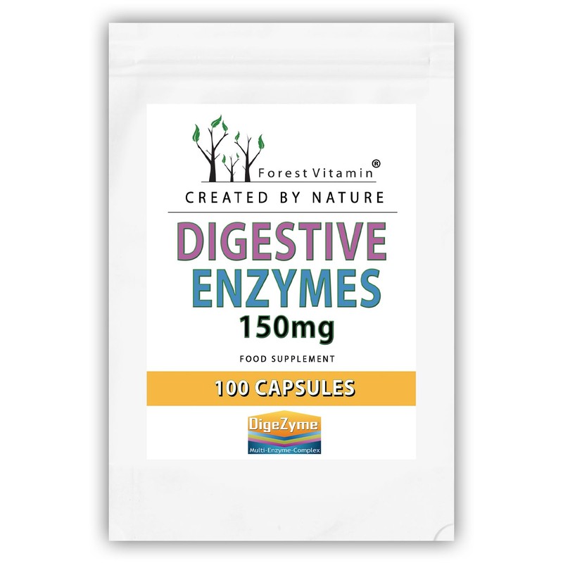 Forest Vitamin - Digestive Enzymes 150mg - 100 Kapseln -