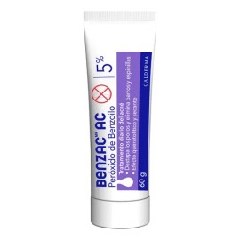 Gel Para Barros Y Espinillas Ac 5% 60g Tipo De Piel Grasa Momento De Aplicación Noche Benzac