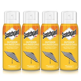 Scotchgard Outdoor Water & Sun Shield Fabric Spray, Water Repellent Spray for Spring and Summer Outdoor Gear and Patio Furniture, Fabric Spray for Outdoor Items, 10.5 Oz, 4 Count
