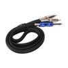 Dual 1/4 Inch TS to Dual RCA Stereo Sound Cable
