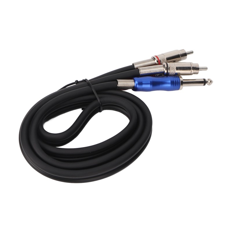 Dual 1/4 Inch TS to Dual RCA Stereo Sound Cable