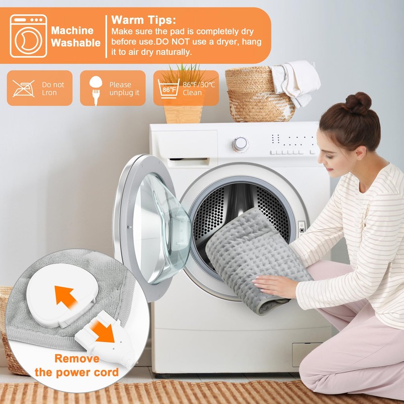 Deepsoon Heating Pad,Electric Heating Pads for Back,Neck,Abdomen,Moist Heating Pad for