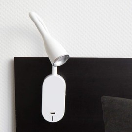 Tulipano II LED Bed Light 4.5 W Reading Light USB Bed Lamp Charging Station Colour: White