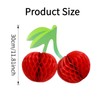 Cherry Birthday Party Decor, Hanging Paper Honeycomb Ornaments, Cherry Paper