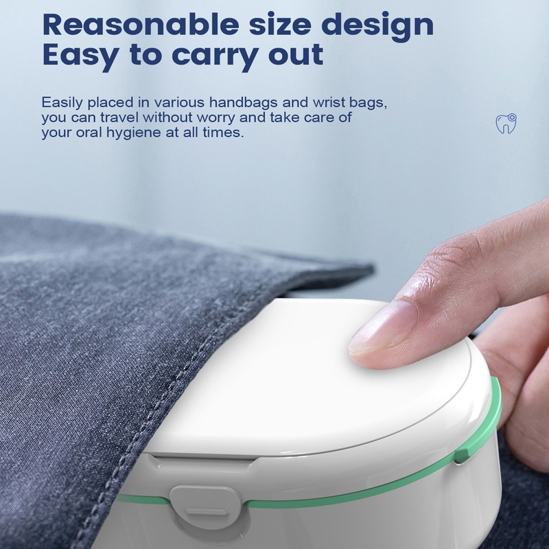 Denture Bath Box Cup Large Space Easy to Clean PP