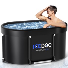 Wxtkkom Wxtkkom New Upgrade XL 139-Gallon Oval Ice Bath Tub - 6 Layered Portable Bathtub, Foldable with Cover Cold Plunge Tub for Athletes, Home Gym, Outdoor Recovery Use.