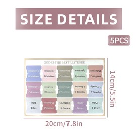 LEEQ Bible Tabs for Men and Women - Learning Bible, v2 Croft Laminated Bible Tabs for Old and New Testament, Bible Study Supplies, 66 Bible Index Book Tabs and 9 Blank Tabs