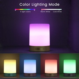 Elecstars Touch Bedside Lamp - with Bluetooth Speaker, Dimmable Color Night Light, Outdoor Table Lamp with Smart Touch Control, Best Gift for Men Women Teens Kids Children Sleeping Aid(Rose Gold)