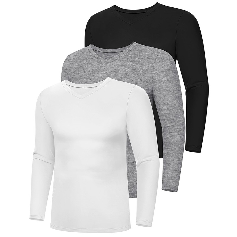 Ficerd 3 Pack Men's Big and Tall Shirts Cotton V