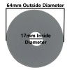 NUFLUSH Silicone Seal for Toilet Flapper 67mm OD X 17mm