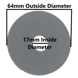 NUFLUSH Silicone Seal for Toilet Flapper 67mm OD X 17mm ID or 2.5" by 0.67" ( 2 pack)