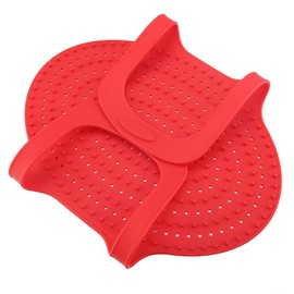 Turkey Lifter, Heat Resistant Turkey Mat, Non Stick Poultry Cooking Mat, Reusable Chicken Meat Roast Mat for Roasting Ham Chicken Prime Rib, Dishwasher Safe (59×31.5Cm, Red)