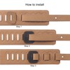 Guitar Strap Zipper Leather Straps Acoustic Guitar Accessories for Bass