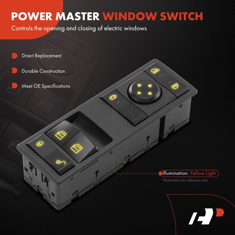 A-Premium Power Window Switch Compatible with Freightliner Cascadia 2017, Left