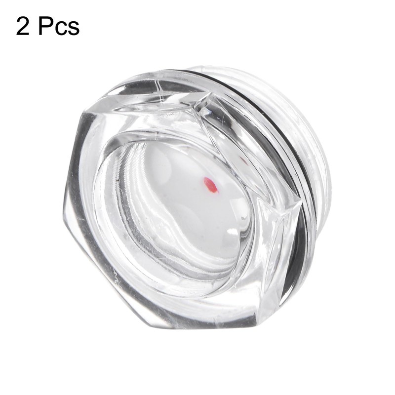 HARFINGTON 2pcs Air Compressor Oil Sight Glass M26 x 1.5mm