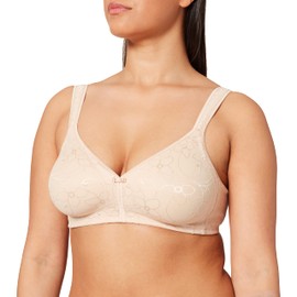 SUSA Women's prosthesis bra without underwire, care women's bras with pre-shaped cups and padded straps, soft and skin-friendly, skin, 85B