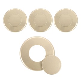 uxcell 4pcs Pipe Wall Covers 51mm/2" ID Round Self-Adhesive Wall Hole Cover Plate with Removable Snap-In Hole-Free Cover for Wall Wire Hole Air-Conditioning Dust Pipe Faucet, Gold