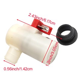 Riloer 2 Pins Windshield Washer Pump, Front Windshield Washer Fluid Pump Motor, Compatible with Honda Compatible with Acura Integra 1986-1993, 38512SA5013, 38512SA5023, 38512SA5981, 76806SE0003