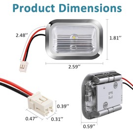 w11462342 Refrigerator Light for Kitchenaid Whirlpool Kenmore Jenn-Air Refrigerator LED Light Module Replace W10607479 W10843339 W10908166