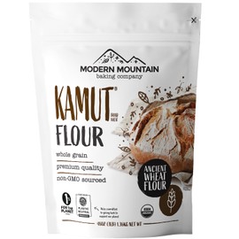KAMUT Flour (3 lb) Whole Wheat Flour, Great for Whole Grain Bread and Baking, All-Natural, USDA Organic, OU Kosher Certified, Milled from Ancient Grain, Bulk Resealable Pouch