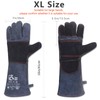 iao.v.p Welding Gloves Fire Heat Resistant, Animal Handling Gloves, Fire