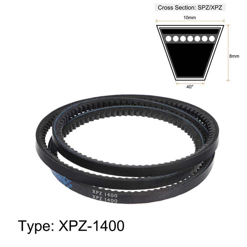 sourcing map XPZ1400 V-Belt Drive Belt 1400 mm Pitch Length