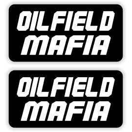 Unbranded/Generic OILFIELD MAFIA Hard Hat Stickers | Funny Construction Oil Field Decals (2-pack)