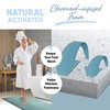 MICRODRY Extra Thick Modern Luxury Charcoal Infused Memory Foam Bath