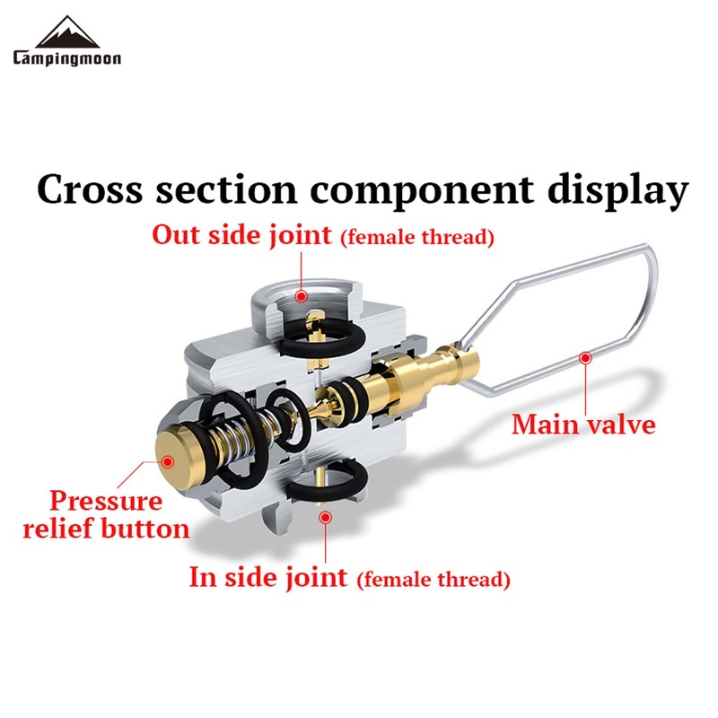 CAMPINGMOON Gas Canister Refill Adapter Portable Lindal Valve Can Shifter