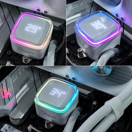 Ocypus Iota L36 White Digital CPU Liquid Cooler, 360mm Water Cooler, 2000RPM PWM Fans for LGA 1851/1700/1200/115X/18XX, AMD AM4/AM5