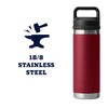 YETI Rambler 18 oz Bottle, Leakproof, Vacuum Insulated, Stainless Steel