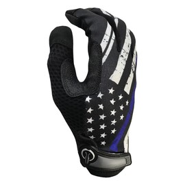 Industrious Handwear Blue Line USA Flag Gloves for Gym, Athletic, and Multi-Use - Support Police & Law Enforcement Officers