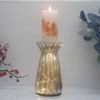 CFDECOR Mercury Glass Pillar Candle Pedestal Holders with Fairy Lights,