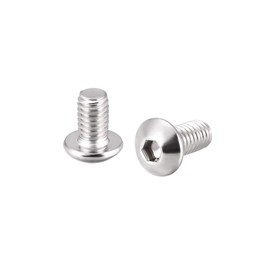 uxcell M4x6mm Machine Screws Hex Socket Round Head Screw 304 Stainless Steel Fasteners Bolts 20pcs