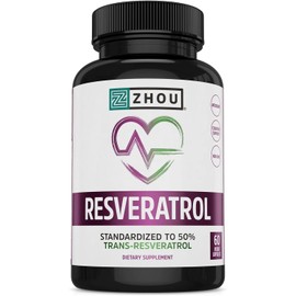 Resveratrol Supplement for Healthy Aging, Immune System  Heart Health Support - Standardized to 50 Trans Resveratrol - Powerful Antioxidant Benefits  