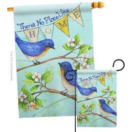 Breeze Decor S100059-BO Welcome Like Inspirational Sweet Home Decorative Vertical Flags Set, House 28"x 40" & Garden 13"x 18.5", Multi-Color