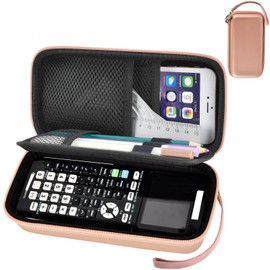 Case Compatible with Texas Instruments TI-84 Plus CE/TI-84 Plus/TI-83 Plus/TI-30XS / TI-36Pro Graphing Calculator, Scientific Calculators Box for Ruler, Rubber, Pencil and Other- Rosa (Case Only)